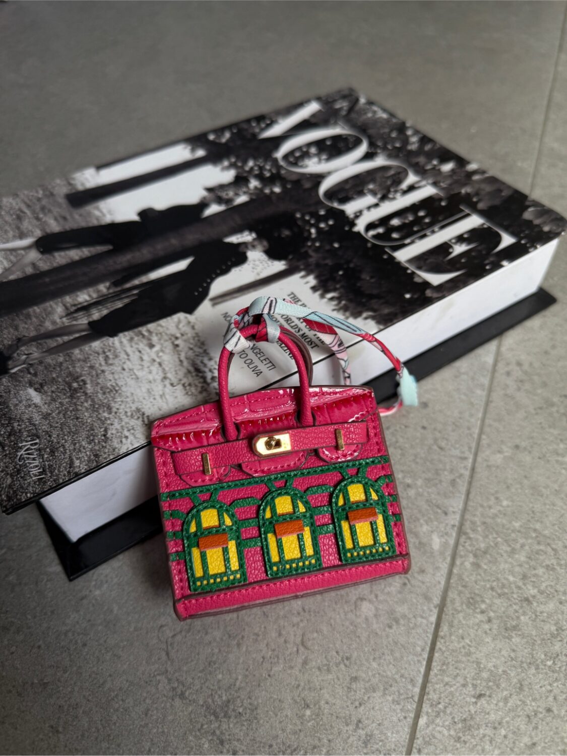 Petite Maison Pink Bag Charm