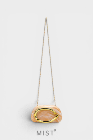 Nelly Marble Gold Clutch
